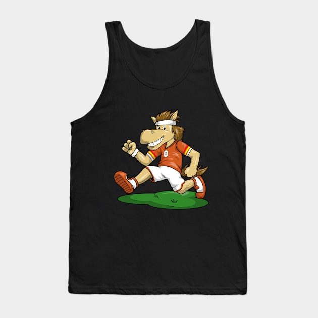 Funny horse at soccer Tank Top by Markus Schnabel